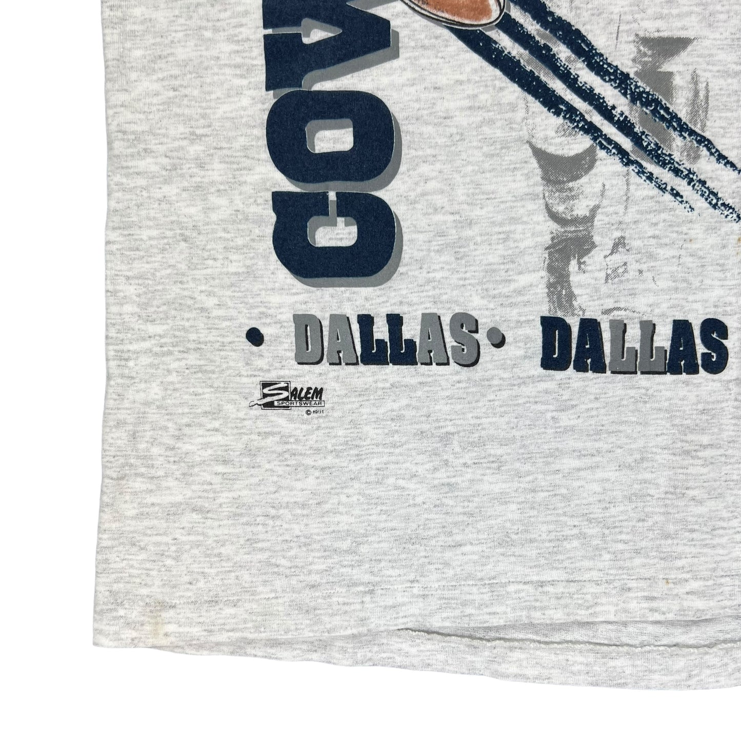 Vintage 1991 Salem Sports Dallas Cowboys aerial assault AOP tee (L)