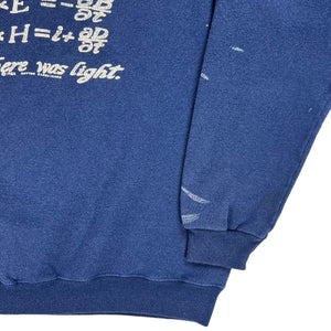 Vintage 80s Hanes And God Said Then there was light black hole crewneck (L)
