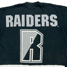 Load image into Gallery viewer, Vintage 1994 Salem Oakland Raiders Silver &amp; Black all over print tee (L)