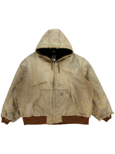 Vintage 80s Carhartt thrashed work wear full zip lined jacket (XL)