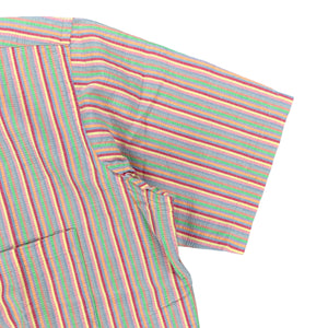 Vintage 90s L.L. Bean striped short sleeve pocket button down shirt (M/L)