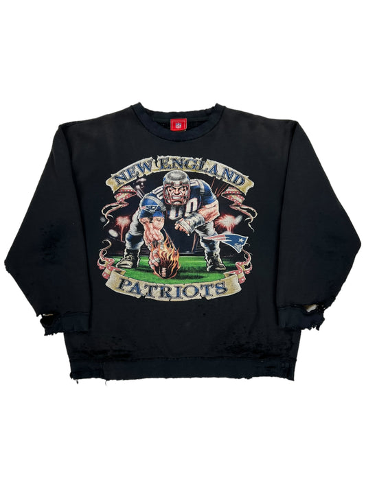 Vintage Y2K New England Patriots thrashed NFL crewneck (L)