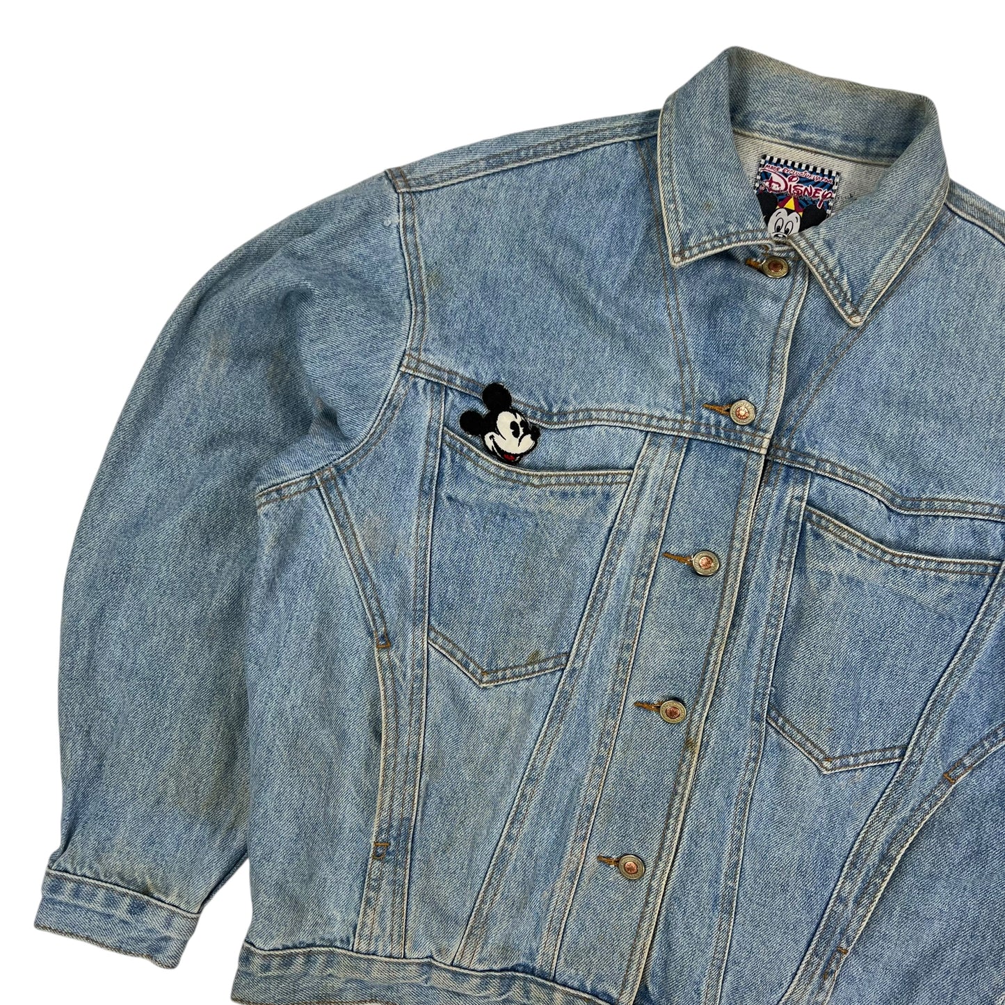 Vintage 90s Disney Mickey Mouse Denim Jean Jacket (M)