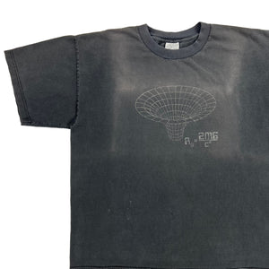 Vintage 90s And God Said Then there was light black hole faded tee (XL)