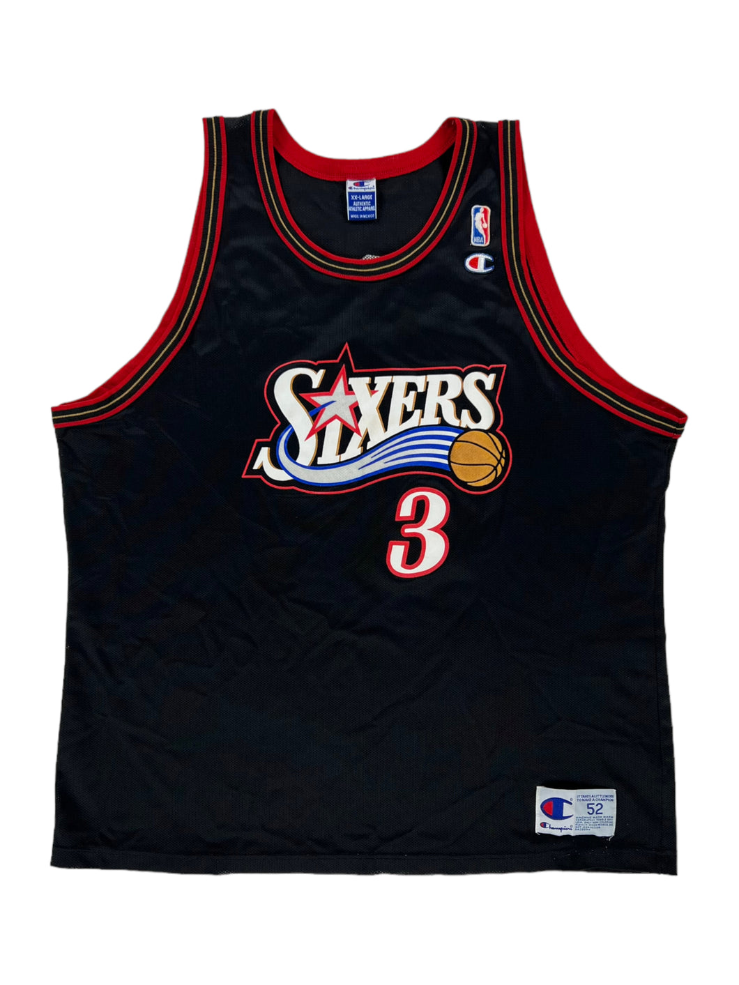Vintage 90s Champion Philadelphia 76ers Allen Iverson NBA jersey (XXL)