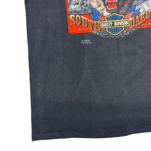 Load image into Gallery viewer, Vintage 1992 Harley Davidson 3D Emblem Sturgis motorcycle rally faded tee (XL)
