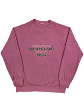 Load image into Gallery viewer, Vintage 80s Can I pay off my Mastercard with my Visa? Credit card crewneck (M)