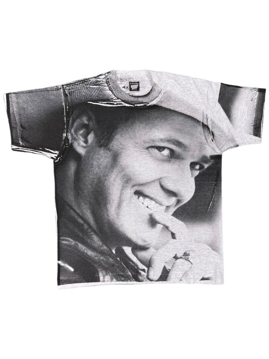 Vintage 90s Ricky Van Shelton country music all over print tee (L)