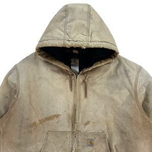 Vintage 80s Carhartt thrashed work wear full zip lined jacket (XL)