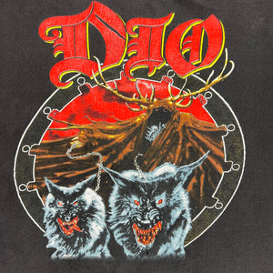 Vintage 1990 DIO Lock Up The Wolves tour faded band tee (M/L)