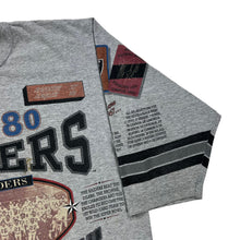 Load image into Gallery viewer, Vintage 90s Long Gone Oakland Raiders Silver &amp; Black 3/4 sleeve tee (XL)