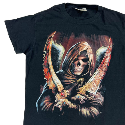 Vintage Y2K Skeleton grim reaper style tee (M)