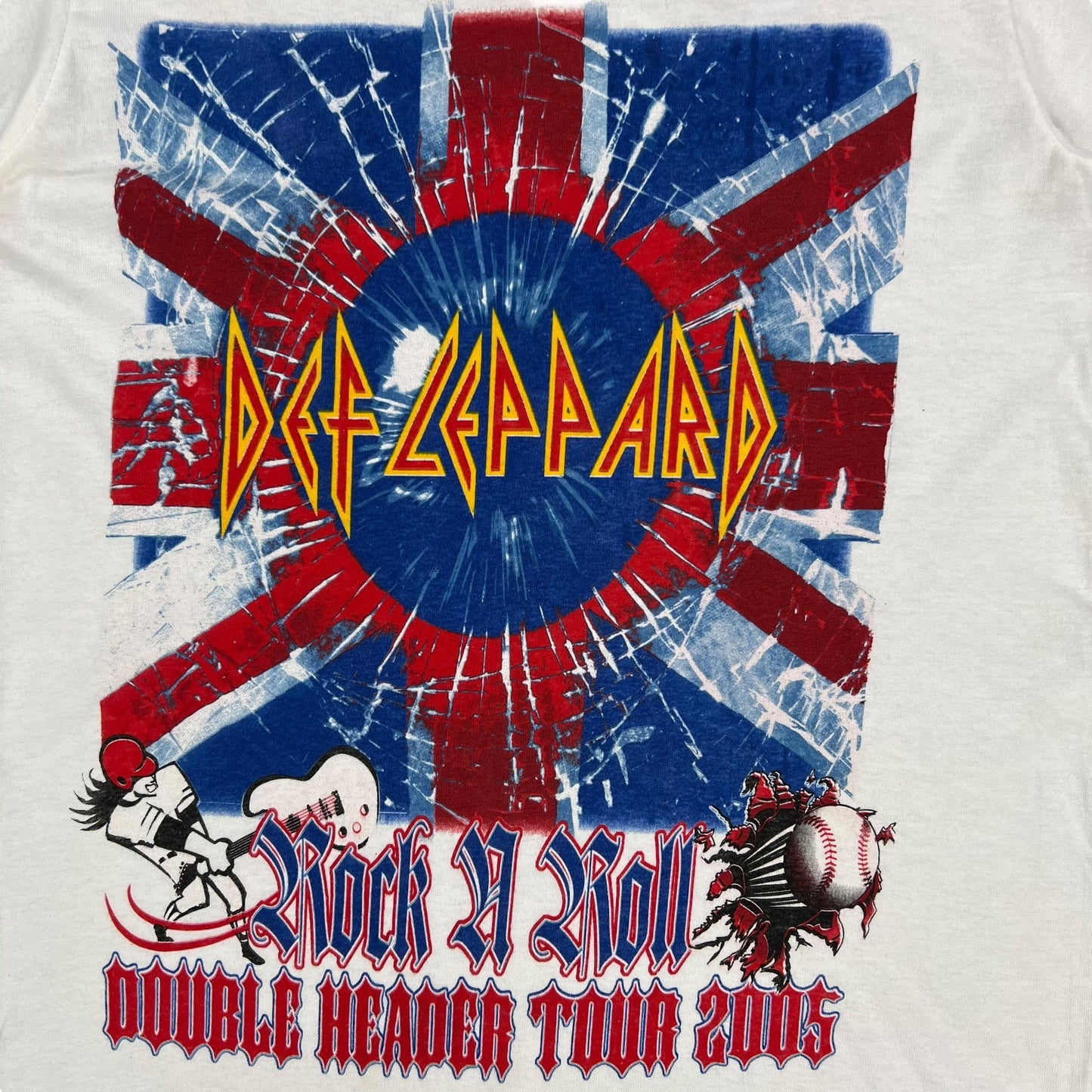 Vintage 2005 Def Leppard Double Header tour band tee (M)