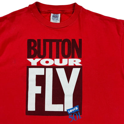 Vintage 90s Levi’s 501 Button your fly tee (XL)