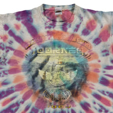 Load image into Gallery viewer, Vintage 2003 Classic Rock’s Main Event Journey Styx Speed Wagon Rio tie dye crop band tee (M/L)