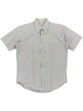 Load image into Gallery viewer, Vintage 90s L.L. Bean striped short sleeve pocket button down shirt (M/L)