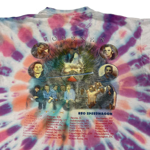 Vintage 2003 Classic Rock’s Main Event Journey Styx Speed Wagon Rio tie dye crop band tee (M/L)