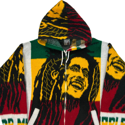 Vintage 90s Bob Marley all over print wool hoodie (XL)