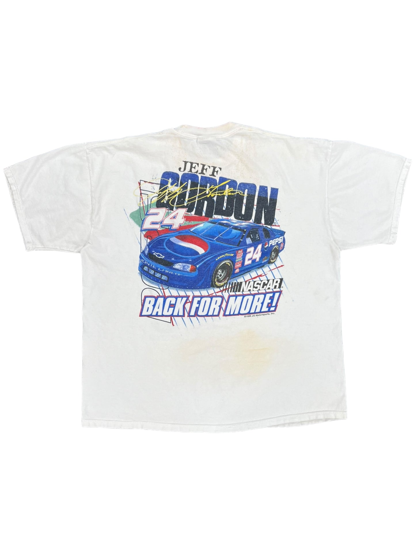 Vintage 1999 NASCAR Jeff Gordon Pepsi racing tee (XL)