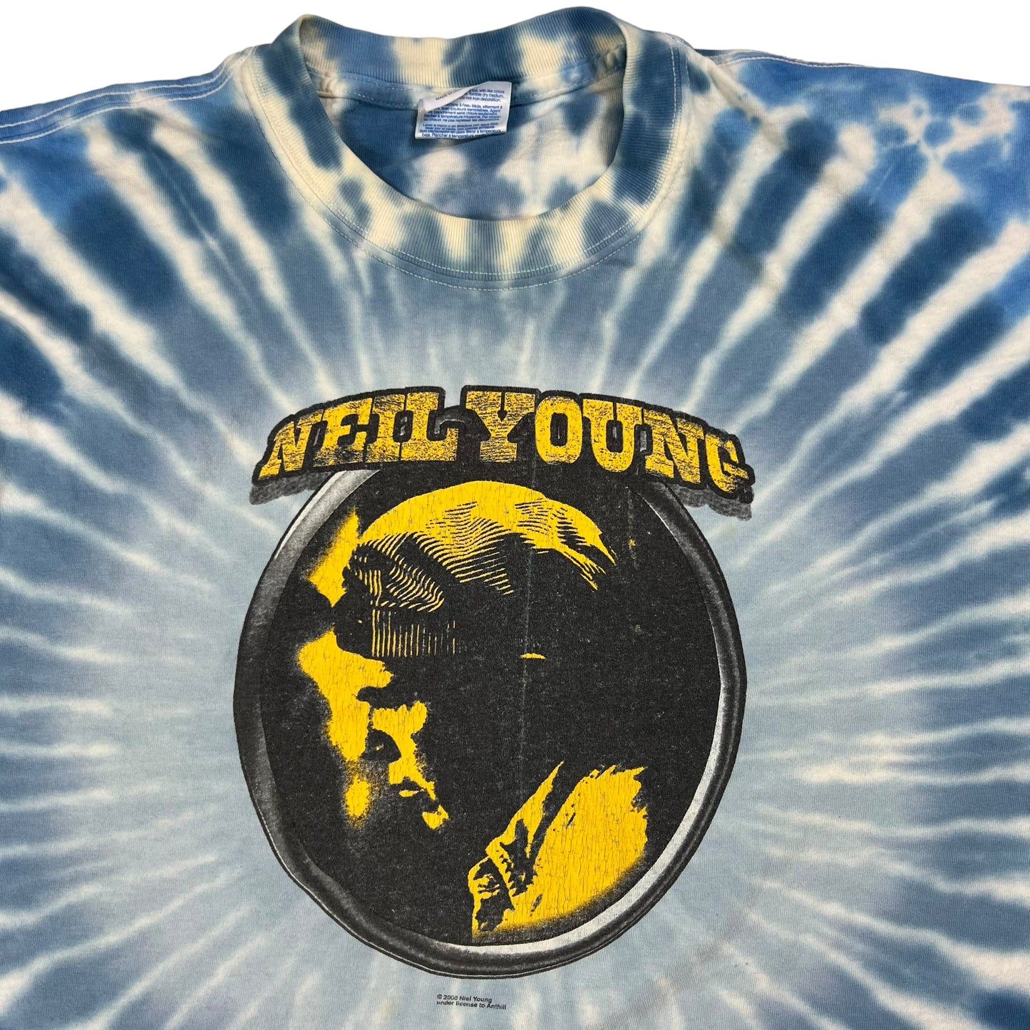 Vintage 2000 Neil Young Music in Head tour tie dye tee (XL)