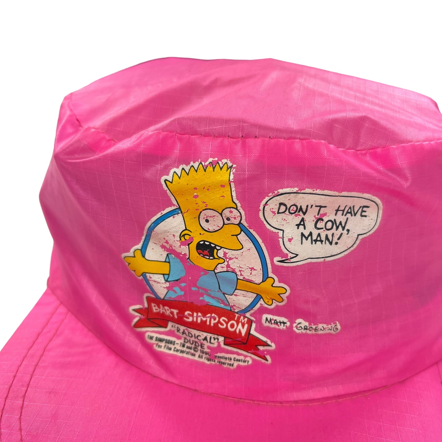 Vintage 1990 Bart Simpson don’t have a cow man painters cap