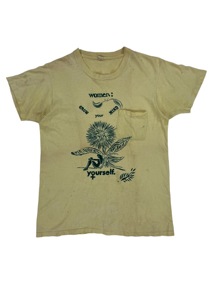 Vintage 70s Women: grow your mind yourself tee (M)