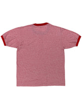 Load image into Gallery viewer, Vintage 80s Rayon blend Kinney Hose Co Butler NJ red heather ringer tee (L/XL)