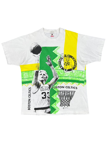 Vintage 90s Boston Celtics Larry Bird all over print tee (XL)