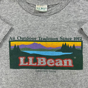 Vintage 80s L.L. Bean logo mountain graphic cotton rayon blend tee (M)