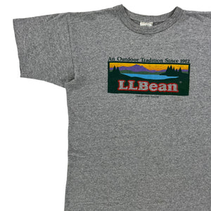 Vintage 80s L.L. Bean logo mountain graphic cotton rayon blend tee (M)