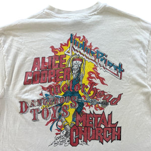 Vintage 1991 Operation Rock & Roll Judas Priest Alice Cooper Motörhead Dangerous Toys Metal Church band tee (XL)