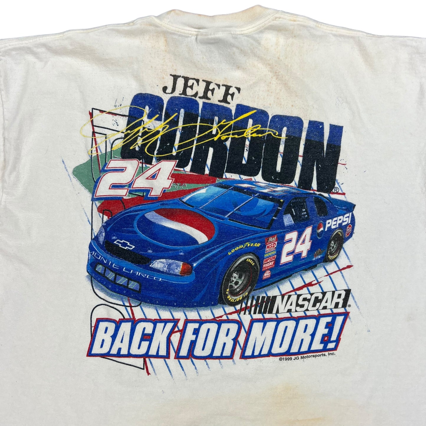 Vintage 1999 NASCAR Jeff Gordon Pepsi racing tee (XL)