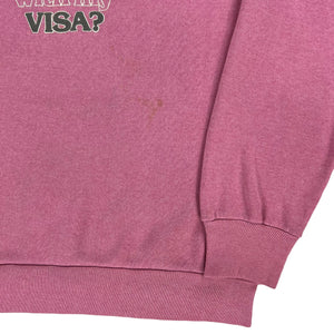 Vintage 80s Can I pay off my Mastercard with my Visa? Credit card crewneck (M)