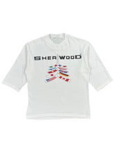 Load image into Gallery viewer, Vintage 80s Sherwood hockey stick 3/4 sleeve tee (M)