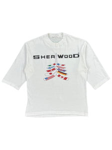 Vintage 80s Sherwood hockey stick 3/4 sleeve tee (M)