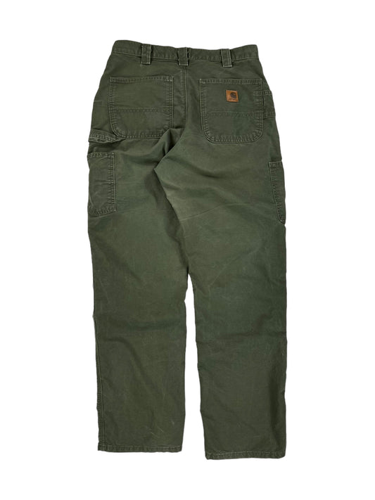 Vintage Y2K Carhartt work wear olive green pants (32x32)