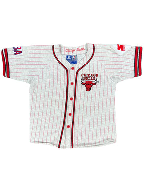 Vintage 90s Starter Chicago Bulls NBA youth/women’s baseball jersey (M)