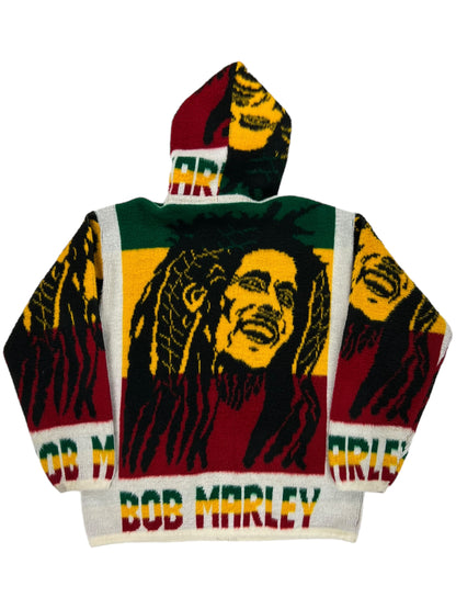 Vintage 90s Bob Marley all over print wool hoodie (XL)