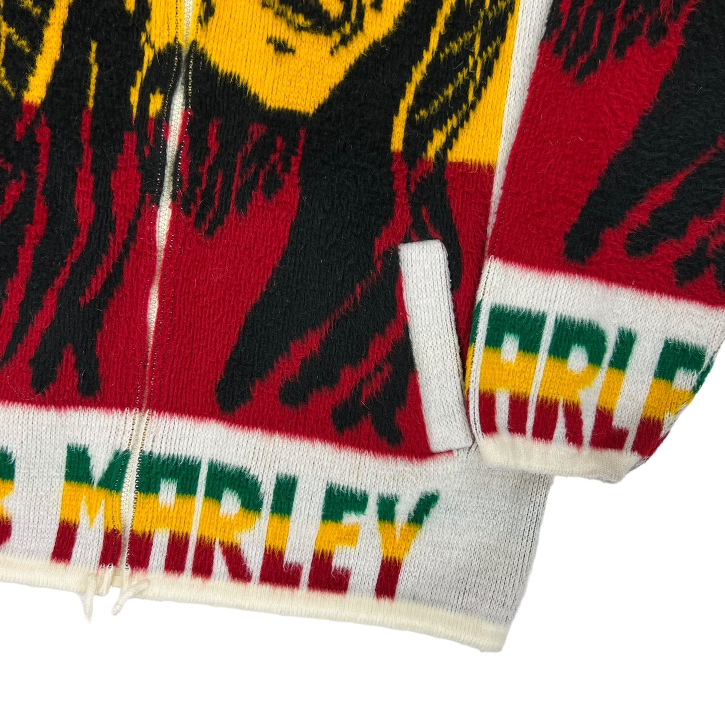 Vintage 90s Bob Marley all over print wool hoodie (XL)