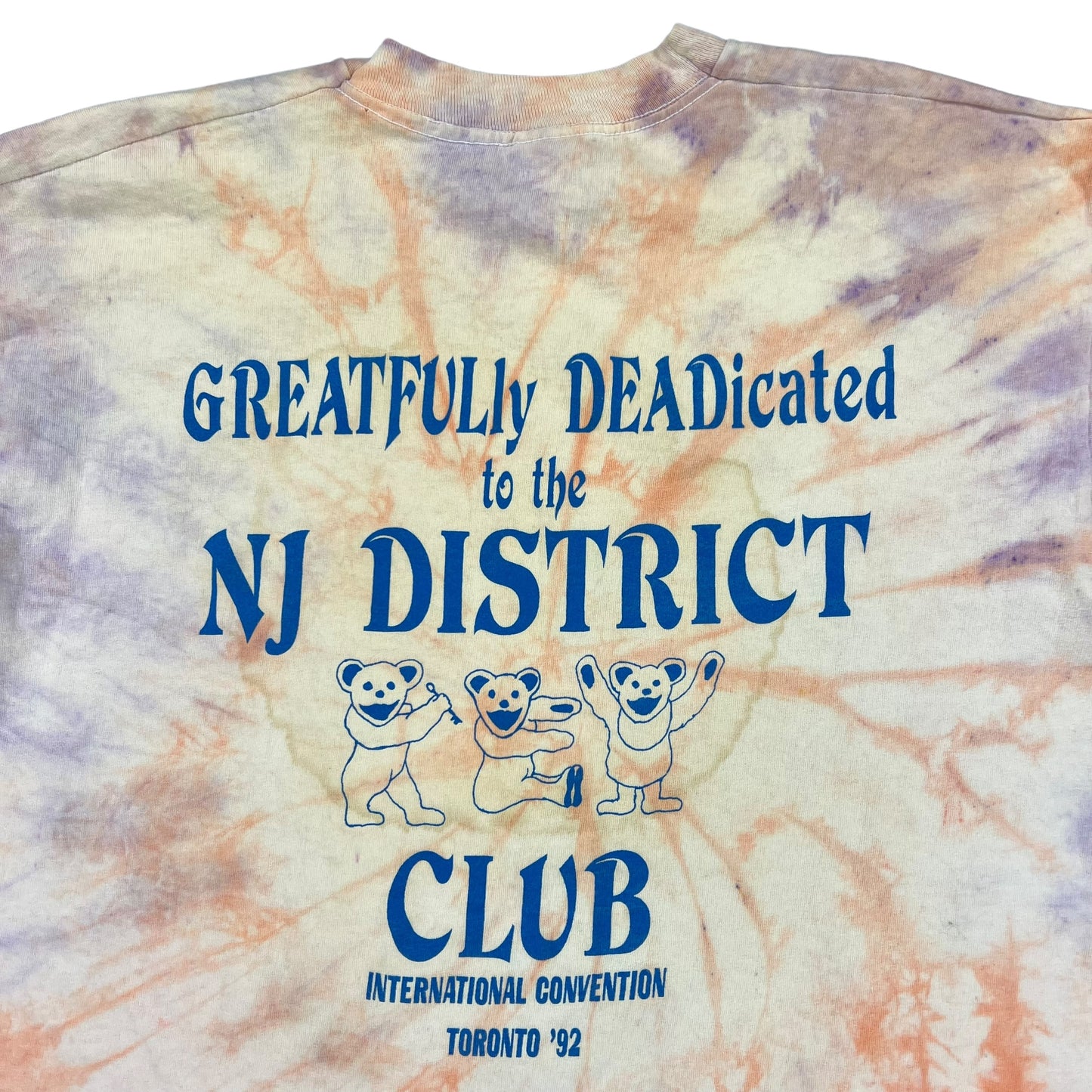 Vintage 1992 Grateful Dead marching bears tie dye NJ district tee (XL)