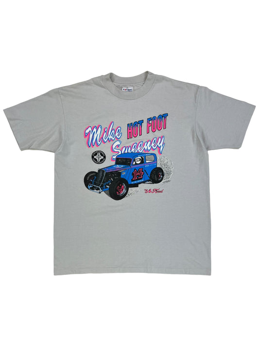 Vintage 80s ‘34 Ford Mike Hot Foot Sweeney racing tee (L)