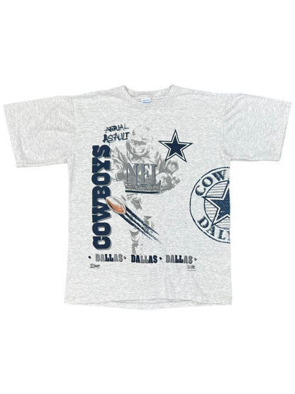 Vintage 1991 Salem Sports Dallas Cowboys aerial assault AOP tee (L)