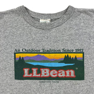Vintage 80s L.L. Bean logo mountain graphic cotton rayon blend tee (M)