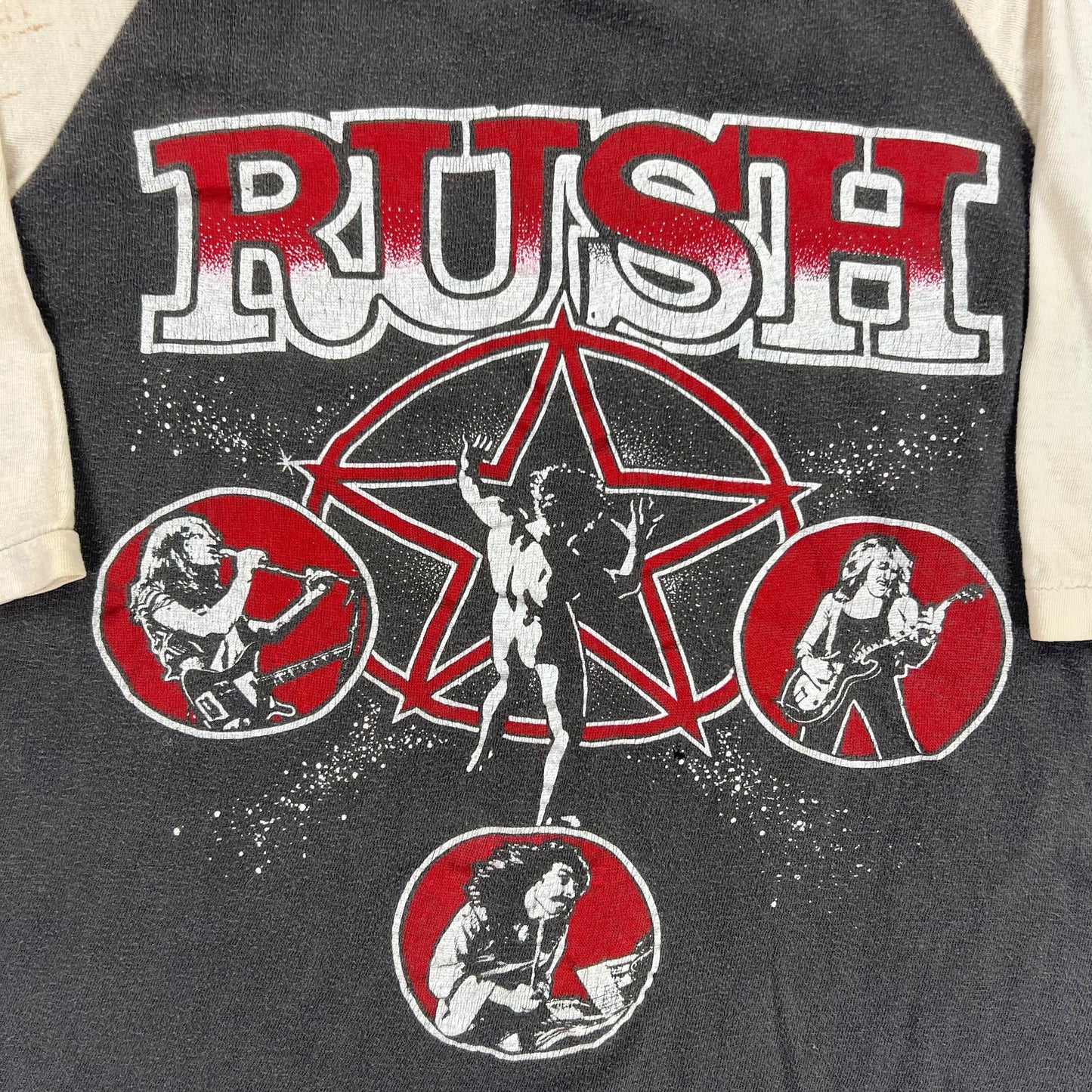 Vintage 1981 Rush Rocks tour band raglan tee (S)