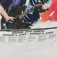 Load image into Gallery viewer, Vintage 1995 Jerry Garcia Grateful Dead records memorial tee (L)