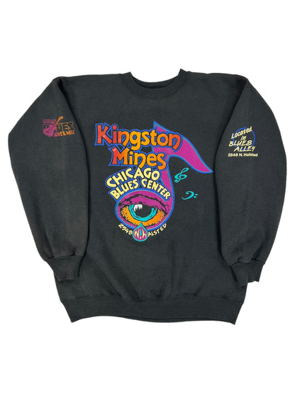 Vintage 90s Kingston Mines Chicago Blues center crewneck (L)