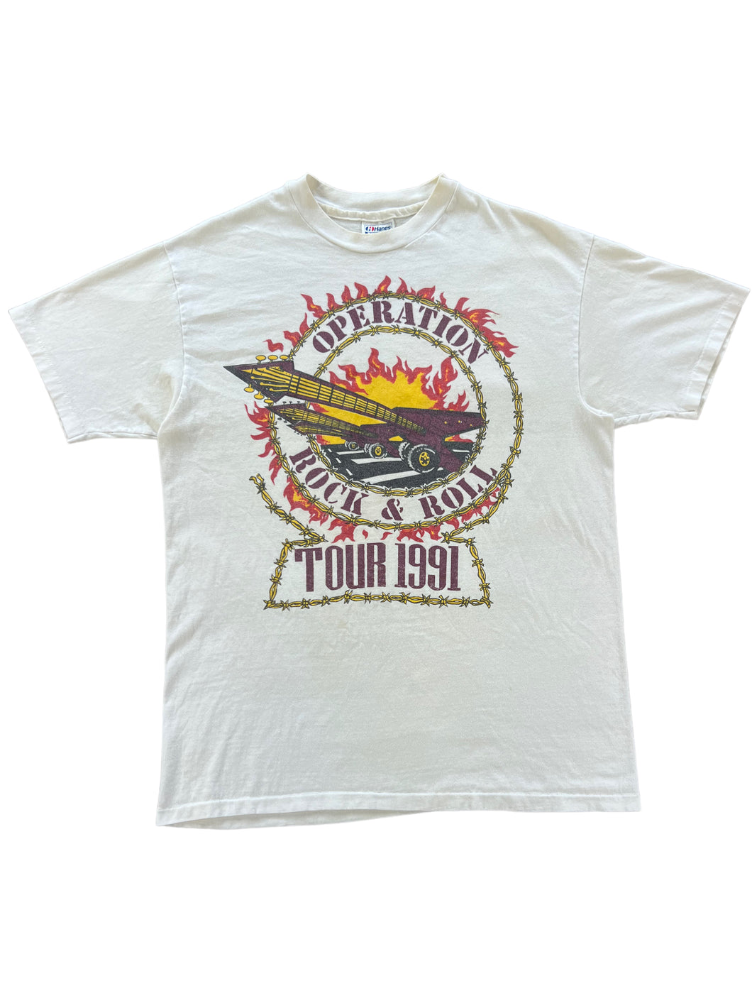 Vintage 1991 Operation Rock & Roll Judas Priest Alice Cooper Motörhead Dangerous Toys Metal Church band tee (XL)