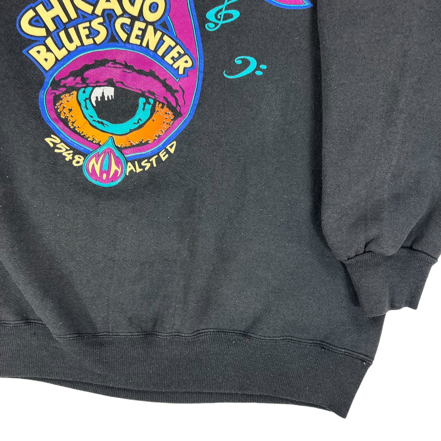 Vintage 90s Kingston Mines Chicago Blues center crewneck (L)