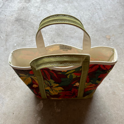 Vintage Y2K L.L. Bean Boat & Tote floral print canvas tote bag