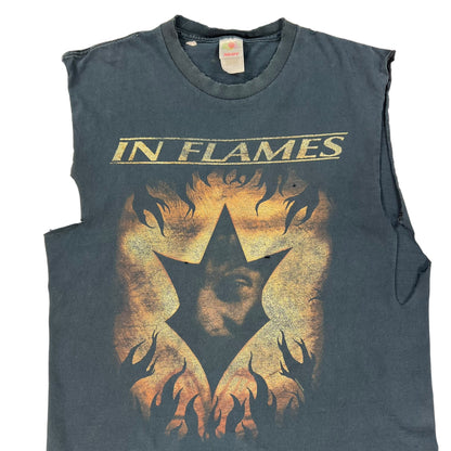 Vintage Y2K In Flames thrashed heavy metal band tank (L)